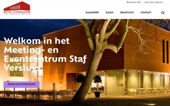 homepagina Staf Versluys website met hoofdnavigatie